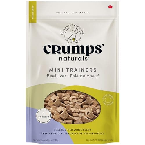 Crumps' Naturals Mt-Fd-105 Mini Trainers Freeze Dried Beef Liver (1 Pack), 126 G (Packaging may vary)
